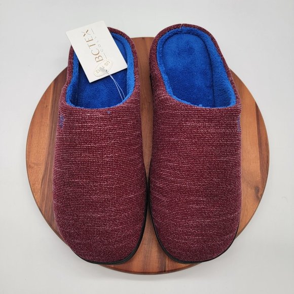 NWT BCTEX Coll Burgundy Cushioned Soft Slip On Cozy Comfy House Slipper - Picture 5 of 13